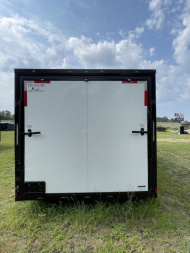 New 2025 Titanium 7X16TA 7' WHITE POLYCOR BLACKOUT Cargo / Enclosed Trailer