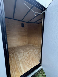 New 2025 Titanium 7X16TA 7' WHITE POLYCOR BLACKOUT Cargo / Enclosed Trailer