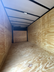 New 2025 Titanium 7X16TA 7' WHITE POLYCOR BLACKOUT Cargo / Enclosed Trailer