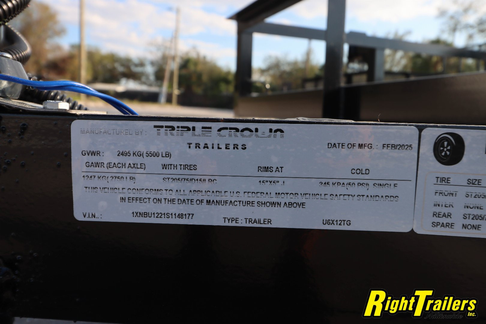 New 2025 6X12 Triple Crown Utility Trailer