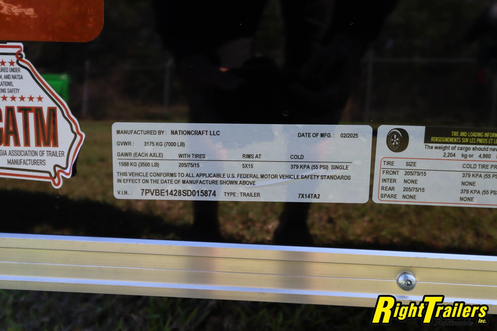 New 2025 7X14 NationCraft CARGO TRAILER