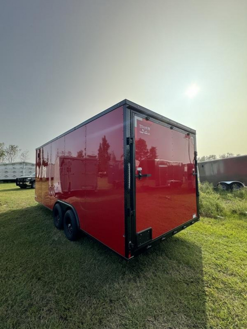 New 2025 Titanium 8.5x20TA3 7' RED Blackout Cargo / Enclosed Trailer