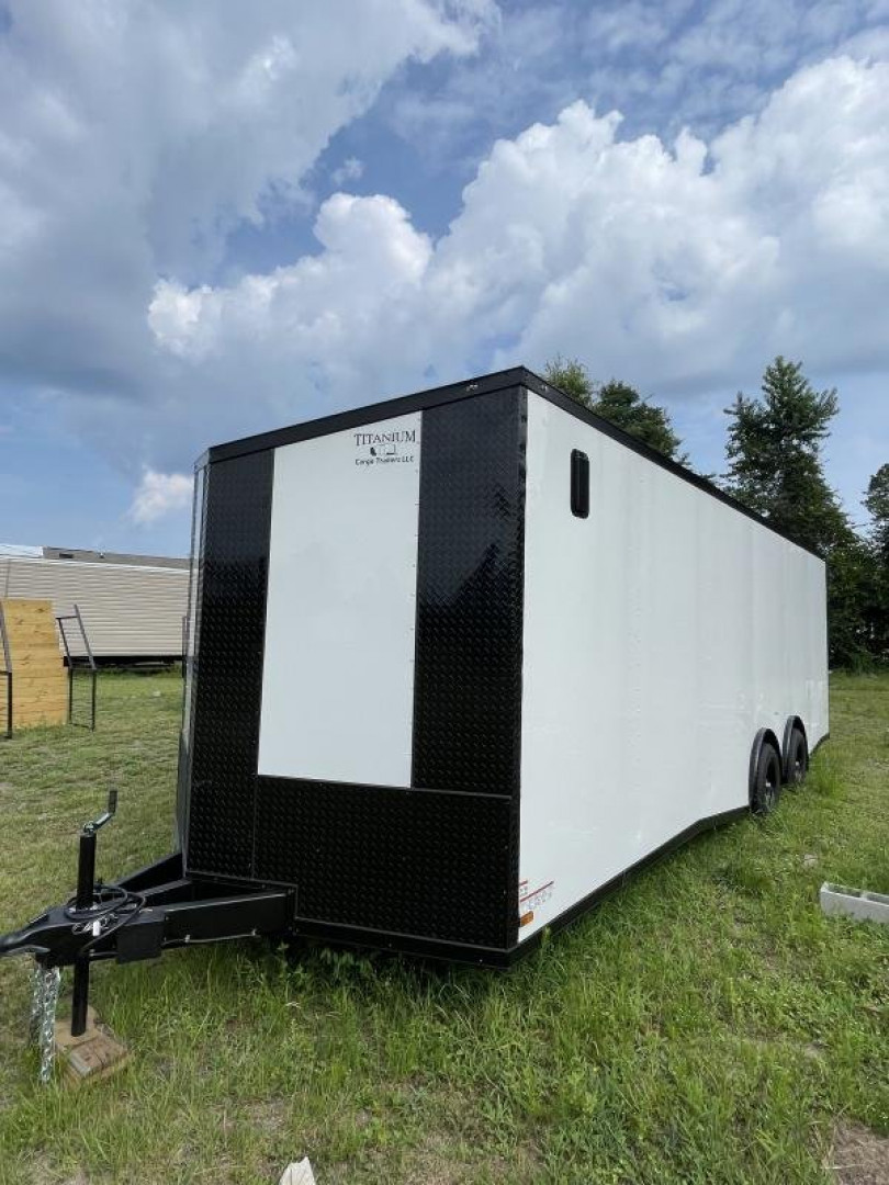 New 2025 Titanium 8.5X24TA3 7' POLYCOR WHITE Cargo / Enclosed Trailer