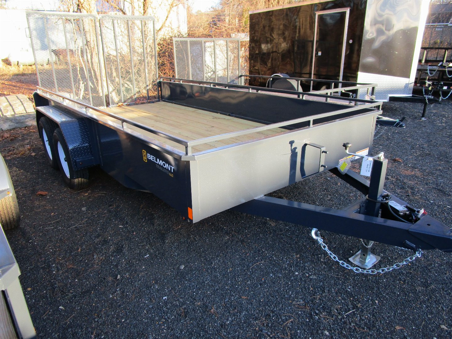 New 2025 Belmont Landscape Trailer 82X14 Solid Side