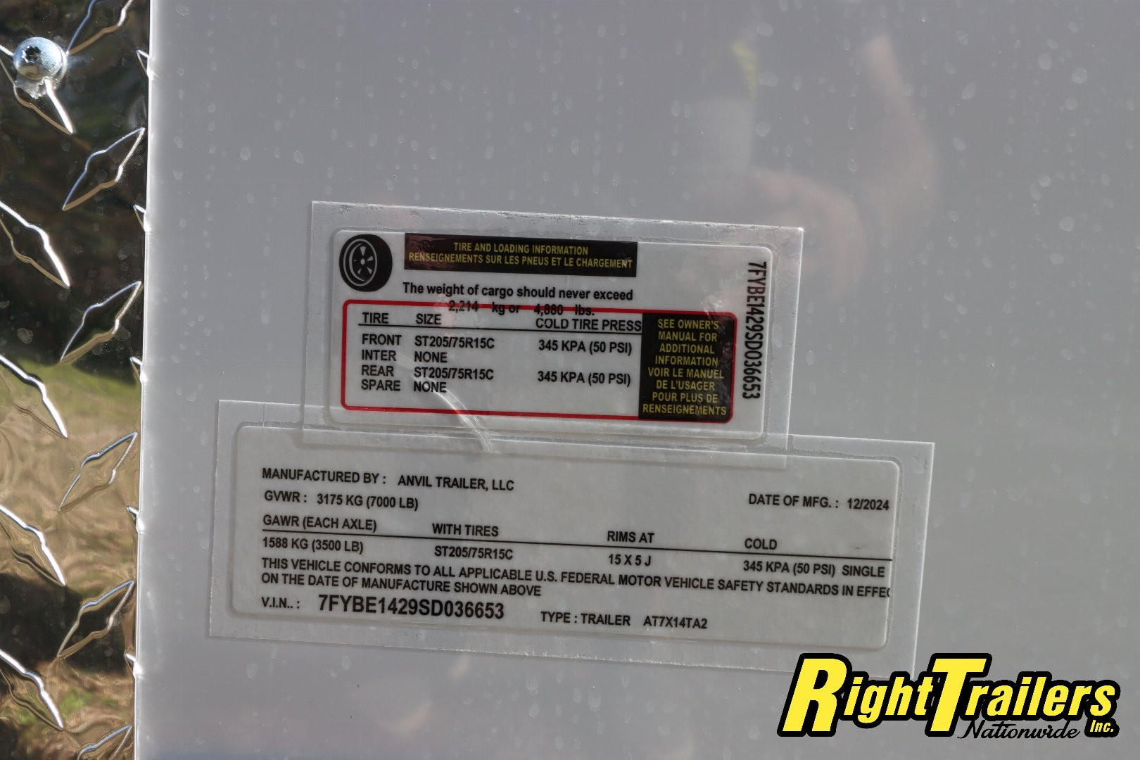 New 2025 7x14 Anvil Cargo Trailer