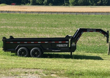 New 2024 Moritz International 6'10"x14' 16K Gooseneck Dump Trailer