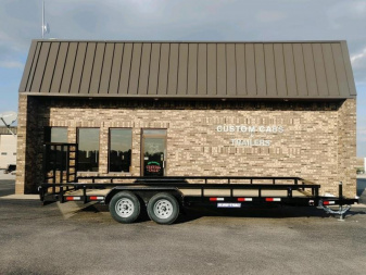 New 2024 Sure-Trac 7 x 20 Tube Top Utility Trailer  10K Tandem