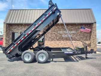 New 2024 Sure-Trac 82 IN x 14 HD Low Profile Dump Trailer  14K Telescopic