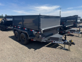 New 2025 Lamar Trailers 77  x 10' - 10K Dump Trailer 42  SIDES