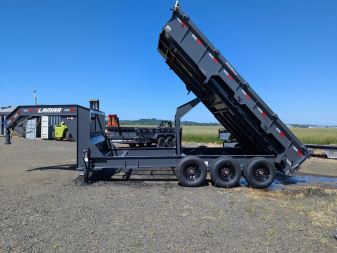 New 2025 Lamar Trailers 83" x 16' - 16K GOOSENECK Dump Trailer 24" SIDES