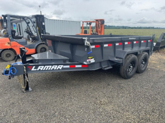 New 2025 Lamar Trailers 83  x 12' - 14K Dump Trailer 24  SIDES