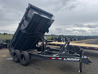 New 2025 Lamar Trailers 83" x 12' - 14K Dump Trailer 24" SIDES