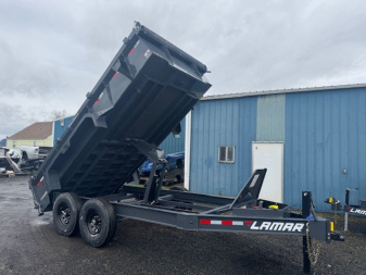 New 2025 Lamar Trailers 83" x 14' - 4,590 lbs - 9,410 lbs Dump Trailer 24" SIDES