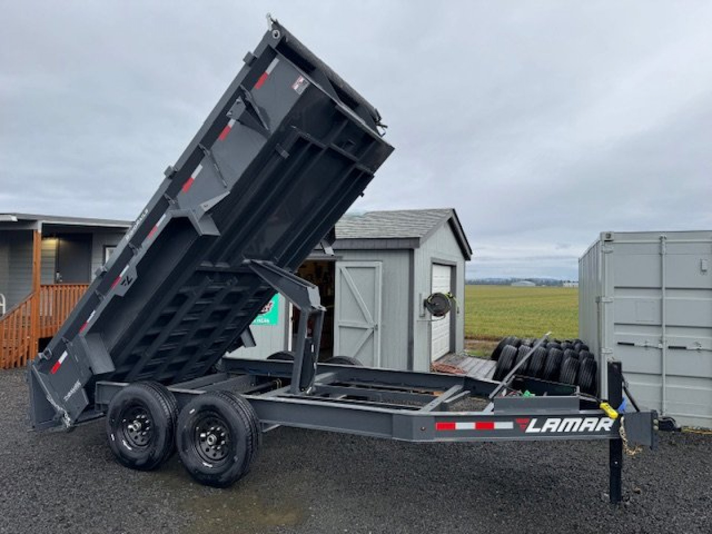 New 2025 Lamar Trailers 83" x 14' - 4,590 lbs - 9,410 lbs Dump Trailer 24" SIDES