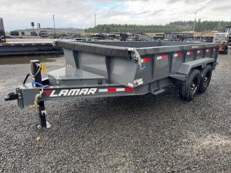 New 2025 Lamar Trailers 83" x 14' - 4,590 lbs - 9,410 lbs Dump Trailer 24" SIDES
