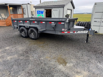 New 2025 Lamar Trailers 83" x 14' - 4,590 lbs - 9,410 lbs Dump Trailer 24" SIDES
