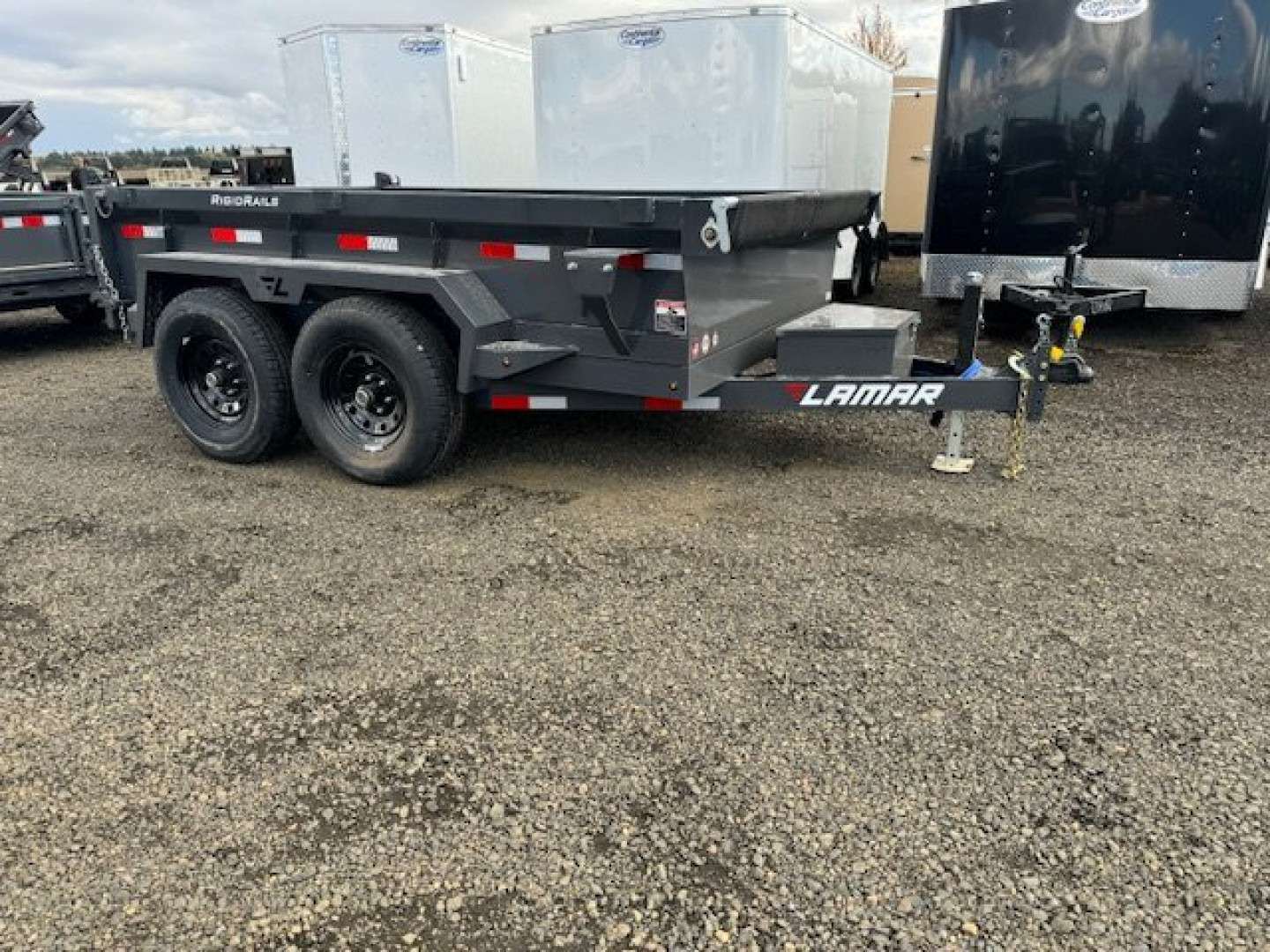 New 2025 Lamar Trailers DM 77"X10'/10K DUMP Dump Trailer 18" SIDES
