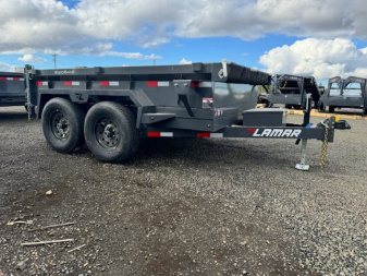 New 2025 Lamar Trailers DM 77"x 10'/10K DUMP Dump Trailer 18" SIDES