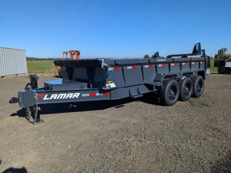 New 2025 Lamar Trailers 83"X16'/21K Dump Trailer 24" SIDES