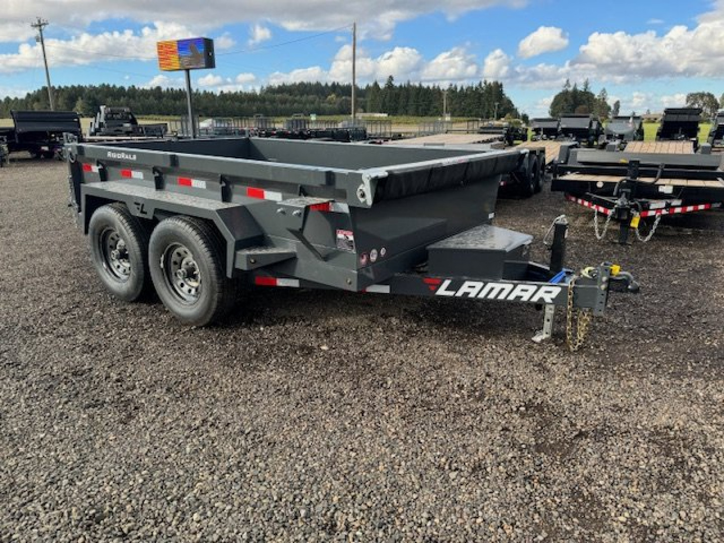 New 2025 Lamar Trailers 77X10/10K Dump Trailer 18" SIDES