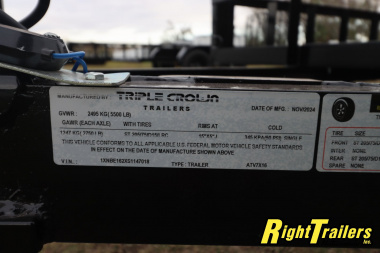 New 2025 7X16 Triple Crown ATV Utility Trailer