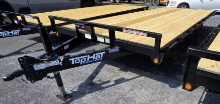 New 2025 Top Hat 8X18 Deckover Trailer 7K GVWR