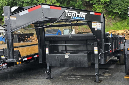 New 2025 Top Hat Trailers 7X16 GOOSENECK Dump Trailer