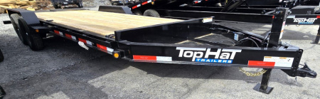 New 2025 Top Hat Trailers 7X22 Equipment Trailer W/JUMBO RAMPS