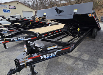 New 2025 Top Hat Trailers 24X102 POWER TILT Deckover Trailer 14K