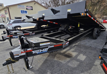 New 2025 Top Hat Trailers 22X102 POWER TILT Deckover Trailer 14K