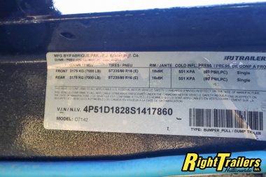 New 2025 7X14 PJ Dump Trailer