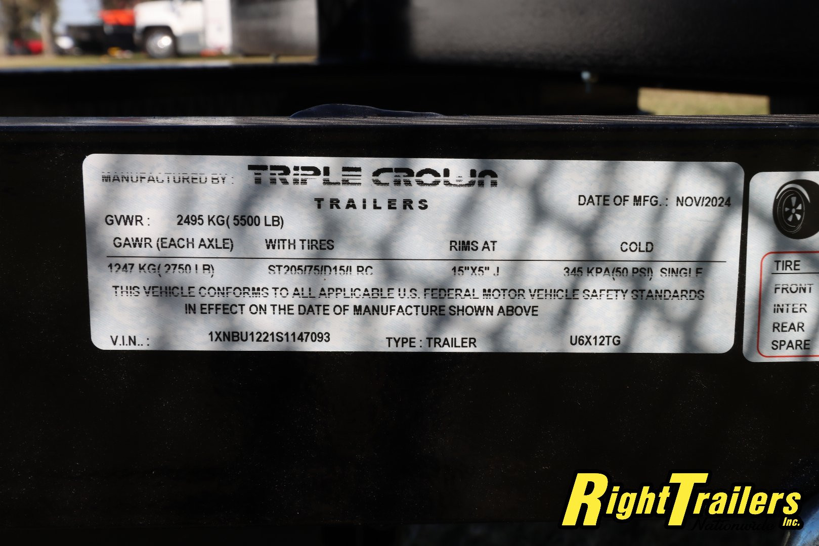 New 2025 6X12 Triple Crown Utility Trailer