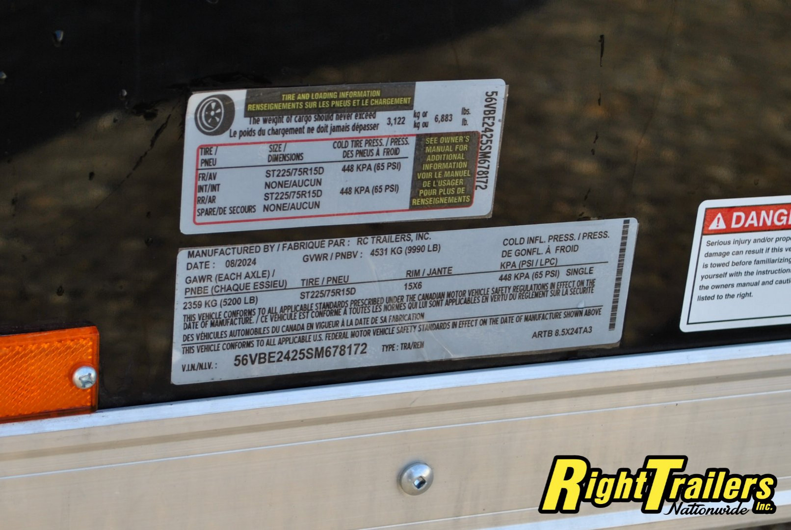 New 2025 8.5X24 RC TRAILER