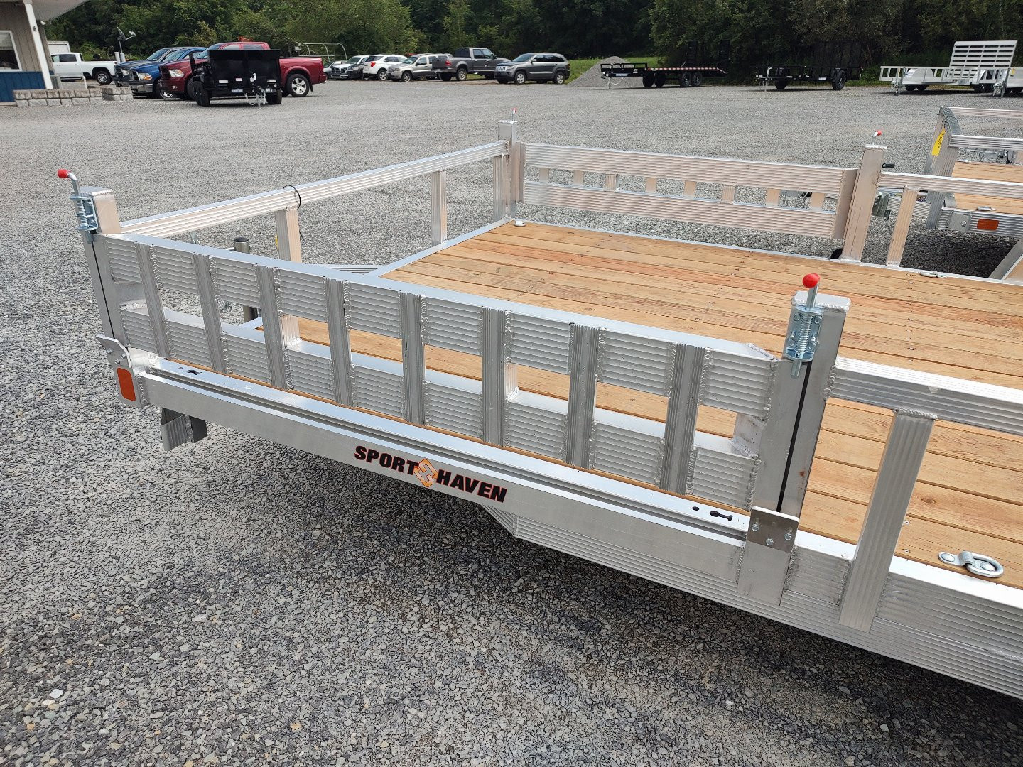 New 2026 SPORT HAVEN 7'x14' Aluminum Tube Top ATV Utility Trailer