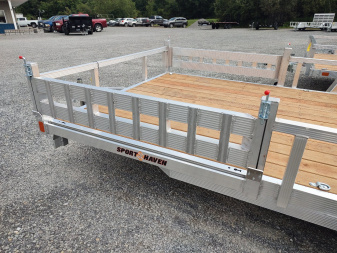 New 2026 SPORT HAVEN 7'x14' Aluminum Tube Top ATV Utility Trailer