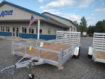 New 2026 SPORT HAVEN 7'x14' Aluminum Tube Top ATV Utility Trailer