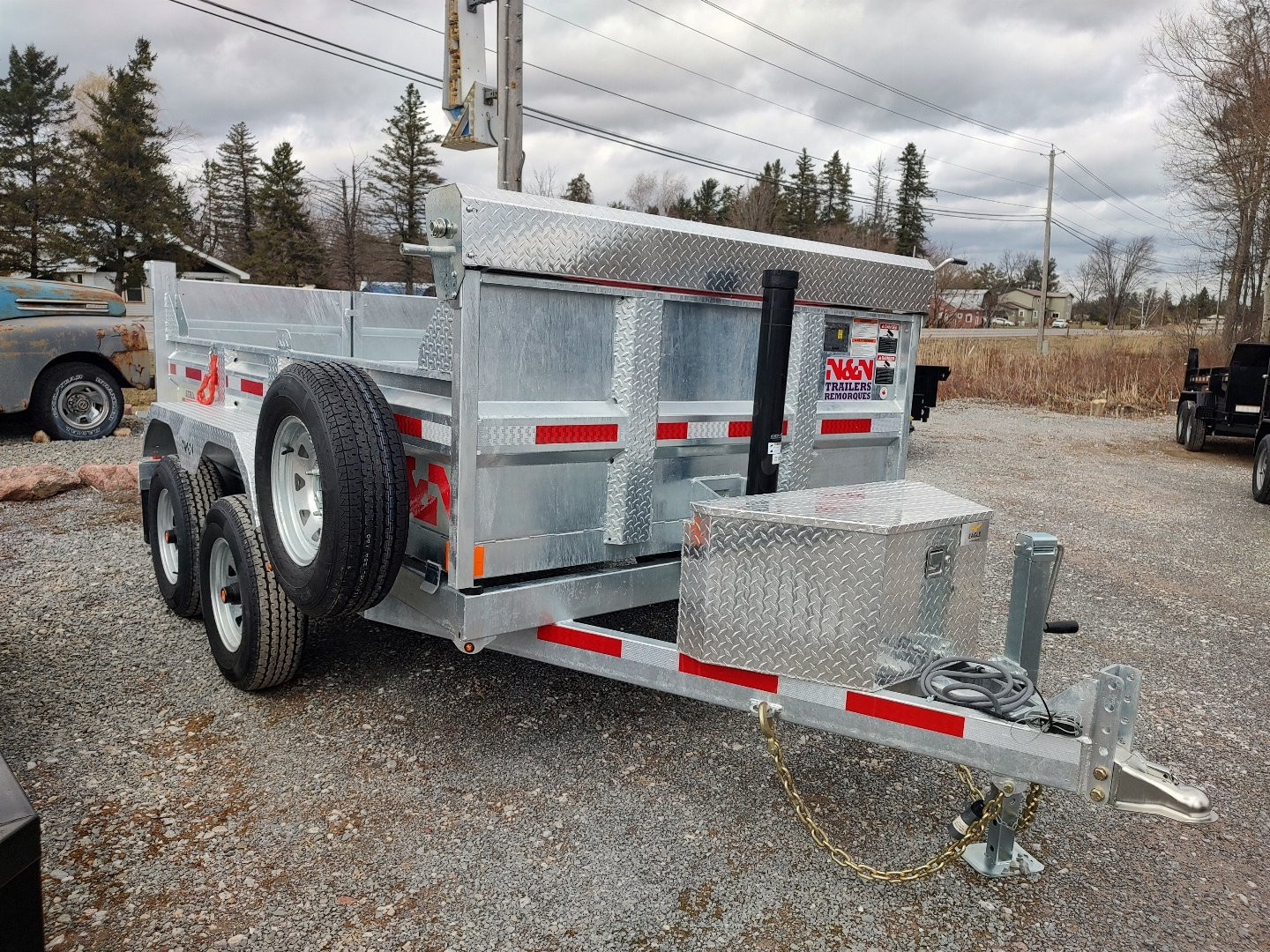 New 2025 N and N Trailers 6'X10' GALVANIZED Dump Trailer