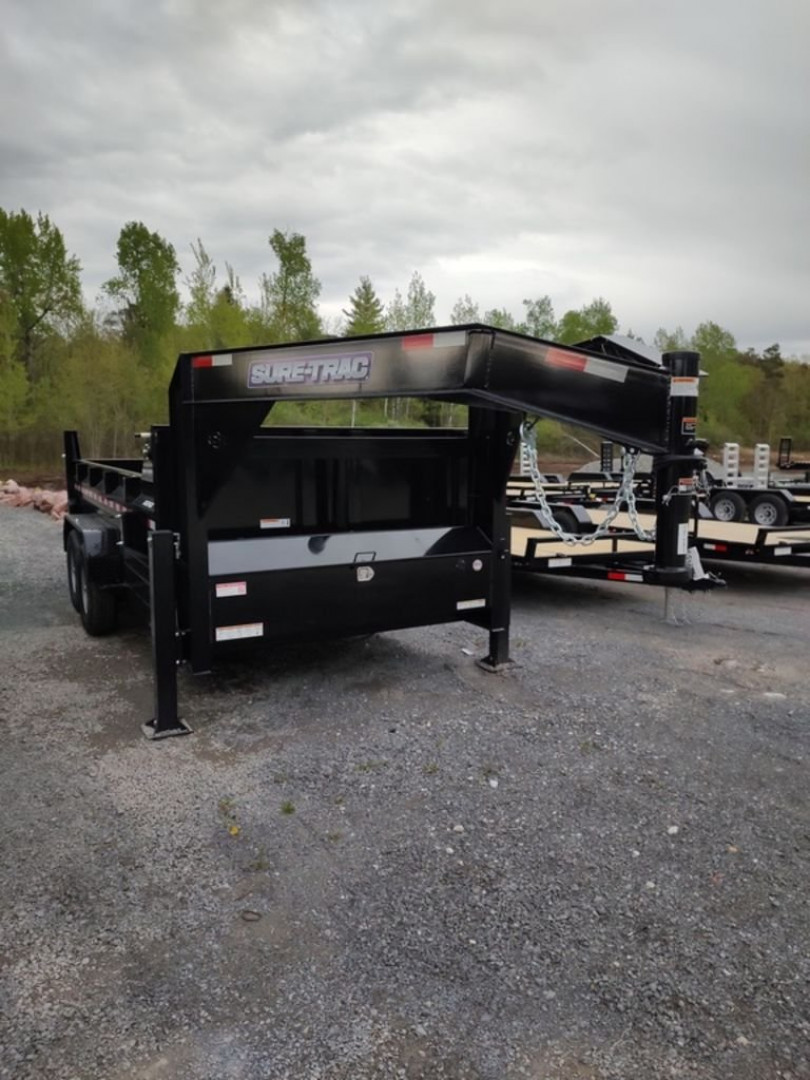 New 2025 SURE-TRAC 7x14 HD Low Profile Gooseneck Dump 14K