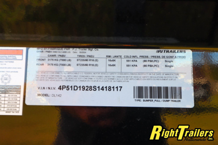 New 2025 7X14 PJ Dump Trailer