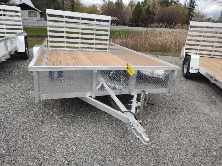 New 2026 Sport Haven 7x12D Aluminum Tread Plate Sides Utility Trailer