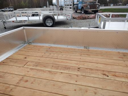 New 2026 Sport Haven 7x12D Aluminum Tread Plate Sides Utility Trailer