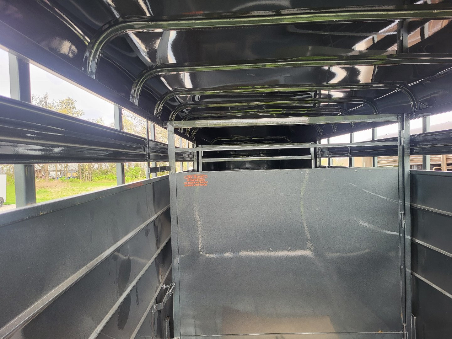 New 2025 Maxwell 16ft Slate Gray Gooseneck Stock / Stock Combo Trailer