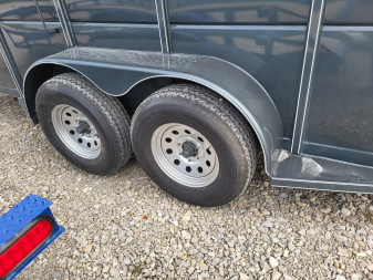 New 2025 Maxwell 16ft Slate Gray Gooseneck Stock / Stock Combo Trailer