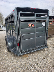 New 2025 Maxwell 16ft Slate Gray Gooseneck Stock / Stock Combo Trailer