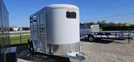 New 2025 Maxwell BrushPopper Slant 2 Horse Trailer