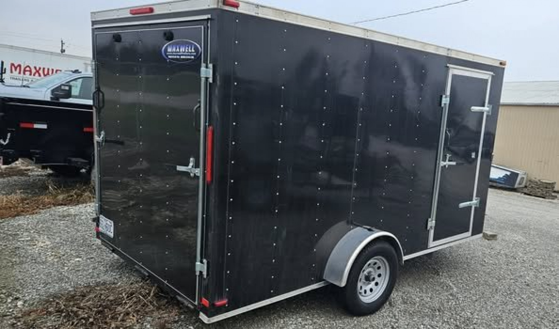 Used 2022 Maxwell 7X12 V-NOSE Cargo / Enclosed Trailer