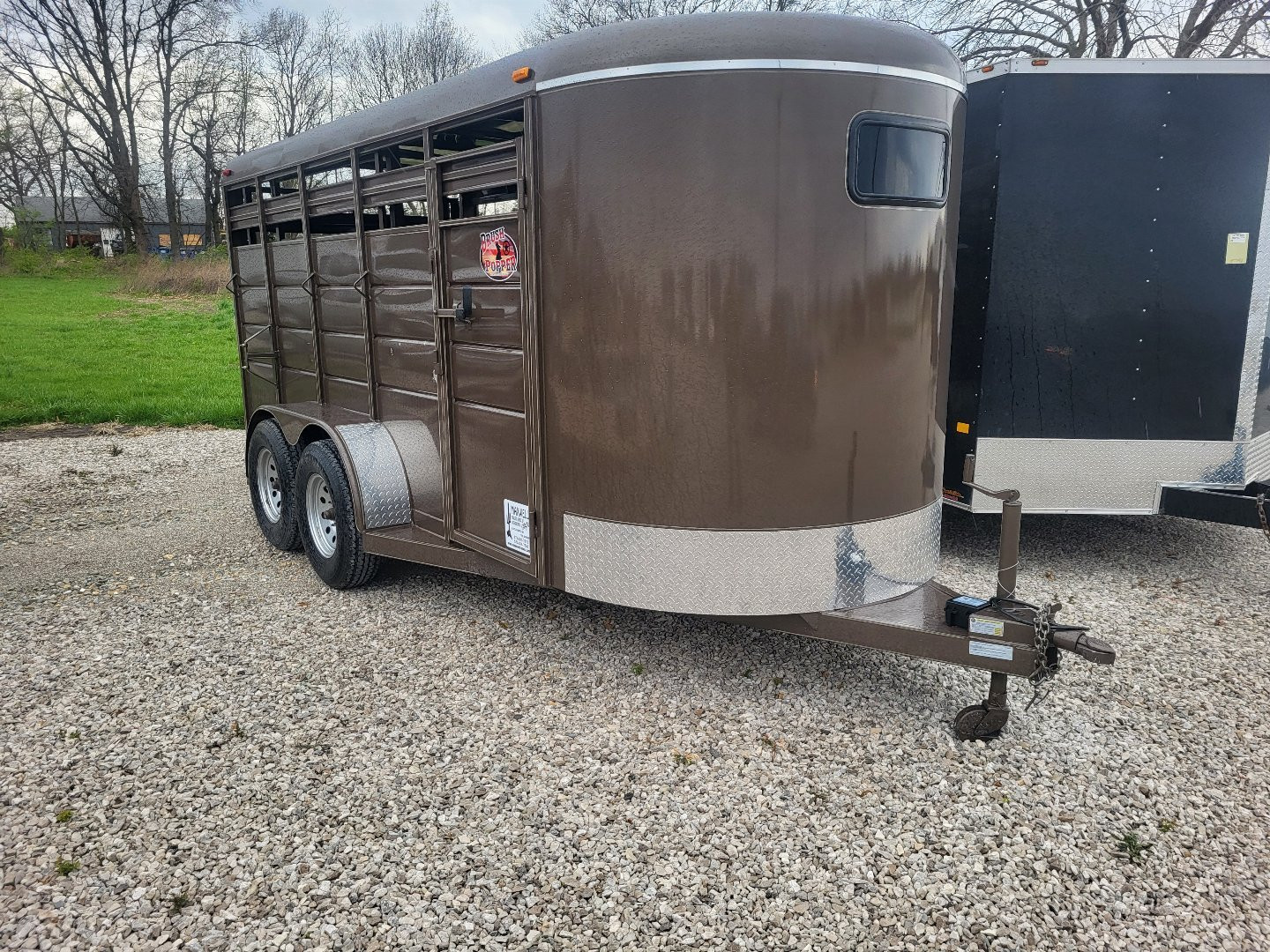 New *New 2025 BrushPopper 16 ft BP Livestock Trailer