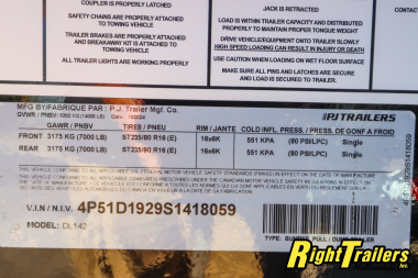 New 2025 7X14 PJ Dump Trailer