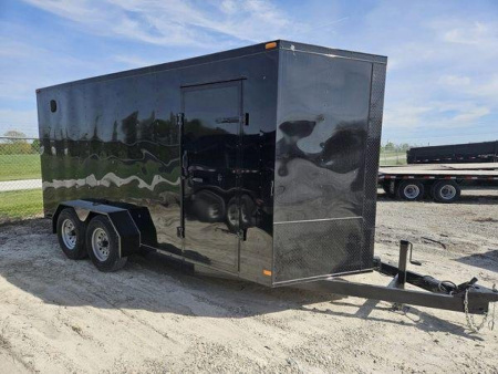 New 2024 Maxwell 7X16  Black Out  Cargo / Enclosed Trailer