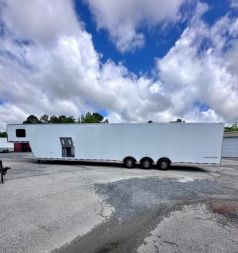 New 2026 8.5x48 Vintage Pro-Stock Race Trailer with Restroom Package